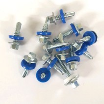 방수피스 낱개판매 19mm 25mm 십자머리 육각머리 누수방지피스 나사 못 일반 철, 십자머리-청색(25mm)30개