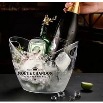 Moet Chandon 로즈 골드 스테인레스 스틸 샴페인 글라스 바 및 레스토랑 컵 고급 음주, [02] Clear 4L