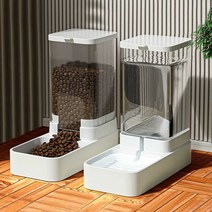 강아지급식기 밥그릇 어플연동 반자동 와이파이 급수, B-흰색 - 자동 식수대 3.8L