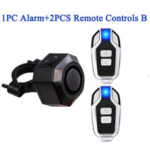 자동차경보기 자동차도난방지Sectyme 무선 방수 자전거 오토바이 전기 도난 경보 USB 충전 원격 제어 진동, 04 1 Set Alarm B-2