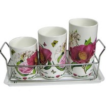 본차이나 도자기 3단 수저통 수저 꽂이 물빠짐 숟가락 보관 정리 함 조리도구 홀더위생 트레이 조리도구통 조리기구 정리대 수저함통지름8.3/높이(소10