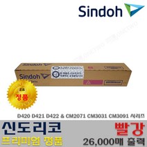 신도리코 D420 D421 D422 TN-324 DR-313 DV-313 프리미엄정품, 3_정품 빨강토너_D420T26KM, 1개
