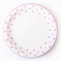 (주)파티해 라인도트 파티접시 23cm - (6입), 라벤더