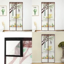 문 모기장 100X200CM 그레이 방충망문 현관방충문 방문모기장