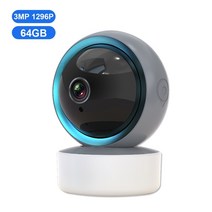 영어 매뉴얼 투야 3MP 전자 유아 모니터 카메라 와이파이 IP 카메라 고화질 야간 시청 양방향 오디오 유아 수면 보모 가정 안전 카메라, 3MP 1296P 및 64GB