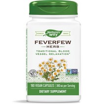 네이쳐스웨이 피버퓨 리프 허브 380mg 베지테리안 캡슐, 180개입, 1개, 180정