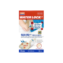 워터락 액티브 방수밴드 M 5매입 신축성 멸균제품, 단품