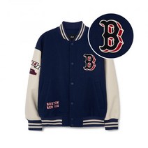 MLB 와펜 울 바시티자켓 BOS (Navy)