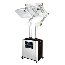 연기 흡입기 제거기 납땜 냄새 집진기 공기 정화 산업, 더블 헤드ㅡ6세대 버튼(대나무 튜브)