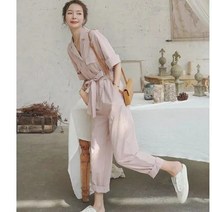 NS 여성 여름 패션 와이드 캐주얼 카고 점프슈트