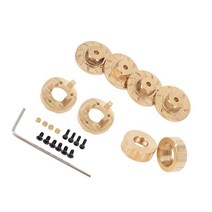 8Pcs 황동 휠 7Mm Hex 어댑터 카운터 웨이트 스티어링 너클 Kyosho MINI-Z 4x4 1/18 1/24 RC 자동차 업그레이드 부품, [01] Yellow, 01 Yellow