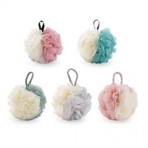 파스텔 투톤 샤워볼 대왕 샤워타올 스펀지 4개 세트, 랜덤 4개, 본상품선택