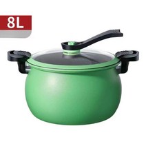 5L 대형 압력솥 8L 냄비 가정용 밥솥 갈비찜 수육 사골 솥 냄비, 8L 압력솥 냄비 아보카도
