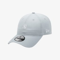 [백화점매장 정품출고] 뉴에라 야구모자 볼캡MLB 미니 로고 뉴욕 양키스 언스트럭쳐 볼캡 스노우 그레이