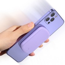 맥세이프 무선 휴대폰충전기 보조배터리 20W 10000mAh 미니 삼성 갤럭시 애플 아이폰 마그넷 링스티커 포함, 핑크