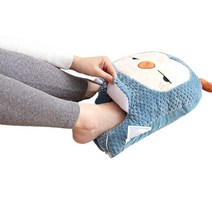 USB 보온 발난로 사무실 가정 온열 실내화 풋워머 루돌프 발열슬리퍼, 블루그린