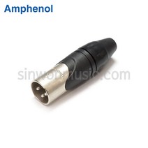 암페놀 AX3M 3핀 실버도금접점 납땜용 XLR(Male) 커넥터