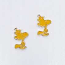 옐로우 스누피 우드스톡 키링펜던트 메탈키링 키링제작 비즈공예 자동차키링 에어팟키링