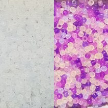 만들기재료/자외선비즈/8mm×6mm/55g 310개/DIY 비즈/