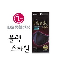 LG생활건강 에어워셔 블랙 황사방역용 마스크 KF94 대형, 25매