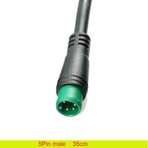 2 3 4 5 6 핀 케이블 Julet Ebike 디스플레이 빛에 대 한 미니베이스 방수 커넥터 여성 남성 전기 자전거 부품, [06] 5P M 35cm