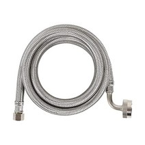 인증된 기기 액세서리 90도 FGH 팔꿈치가 있는 식기세척기 호스 급수관 6피트 PVC 코어가 있는 프리미엄 편조 스테인리스 스틸 은/백랍 DW72SSL