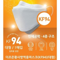 더조은 황사 방역 미세먼지 마스크 대형 KF94, 1개