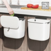[걸이형휴지통]공간상회 가정용 주방 음식물 쓰레기통 슬라이딩 걸이, 팡팡 본상품선택