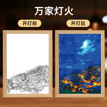 꾸밈 조명 인테리어 팝아트 LED액자 그림 거실 무드등, L size, 언덕아래