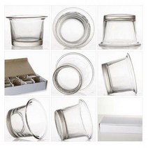 나팔 투명 유리컵 홀더 10개 티라이트 보티브 용(소), 1개