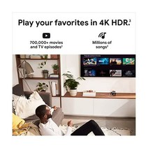 Chromecast with Google TV(4K) 스트리밍 스틱 4K HDR로 영화 프로그램 라이브 TV 시청 Snow, 4K