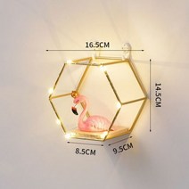 벽걸이책꽂이 벽에붙이는 책장 폭좁은 선반 홈 장식 스토리지 룸 장식 프레임 공예 육각 철 아트 디스플레이 홀더 홈 액세서리, a