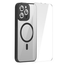 baseus 자기 전화 케이스 for iphone 14 pro max 2022 new transparent magnet back cover shockproof protection