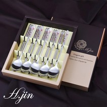 H.jin 러블리 칼라 봉황 샤틴수저세트 5벌