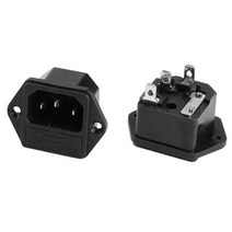 black ce iec320 c13 c14 ac 전원 패널 소켓 pdu ups rewireable 와이어링 플러그 전기 배터리 소켓 도킹 콘센트 도킹 콘센트 10a 250v, C14 융합 S8B
