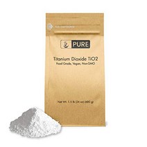 Titanium Dioxide TiO2 (1.5 lb.) by Pure Organic Ingredients Eco-Friendly Packaging Non-Nano Food, 1, 24 oz (1.5 lb)