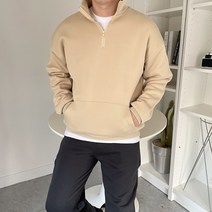 오버핏 반집업 아노락 기모 남자 맨투맨