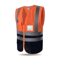 라온지니 야광 반사 메쉬 안전조끼 오렌지 XXL 형광조끼 작업조끼 형광안전조끼