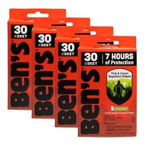 Ben's Tick & Insect Repellent Wipes - 30% DEET for