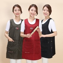 한성실업 네코짝꿍 원피스 앞치마, FREE, 카키