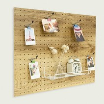 목재 타공판 우드 보드 페그 파티션 선반 책상 주방