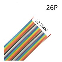 리허설 라인 1m 자동차 변형 케이블 레인보우 플랫 와이어 지지 용접 조인트 리본 연장 10-64P, 26핀, 05 26pin