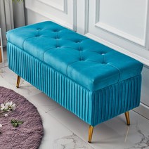 등받이 없는 쇼파 벨벳 벤치형 소파 3인 벤치의자 현관 베드벤치 수납벤치, 블루