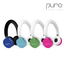 PURO 청력보호 어린이용 무선 블루투스 헤드셋 BT2200, 블루