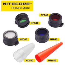 LED 신호봉 전자 호루라기 지시봉 호각 싸이렌 경광봉 NITECORE 40mm 손전등 레드 블루 그린 디퓨저 트래픽, 01 set, 1개