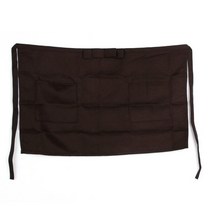 목공용앞치마 목수 공방 고급 남성 공구 앞치마 신제품 6 색 바 펍 주방 코튼 보우 쇼트 하프 웨이스트 에, 06 커피