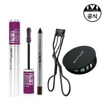 [메이블린] [기획세트]폴시 래쉬 리프트 마스카라+라인타투 크레용+뷰러블랙+포켓 폴딩거울, 전체색:폴시 래쉬 리프트 마스카라+라인타투 크레용(블랙), 상세 설명 참조
