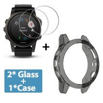 보호필름 Garmin fenix 5 5S 5X 스마트 시계 소프트 TPU 보호 커버 쉘, 가민 페닉스 5X, 검은 색