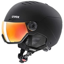 스노우보드헬멧고글일체형 uvex Wanted Visor 스키 헬멧 여성 Men - 조절가능한 Integrated, black mat, LARGE (22 5/6 - 24 2/5 in)
