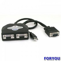 ForU659 모니터 분배기 케이블 일체형 USB 전원 영상분배기 네트워크기기 화면분배기, 상세페이지 참조